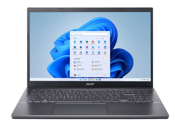 Laptop used to manage customer records in a CRM system