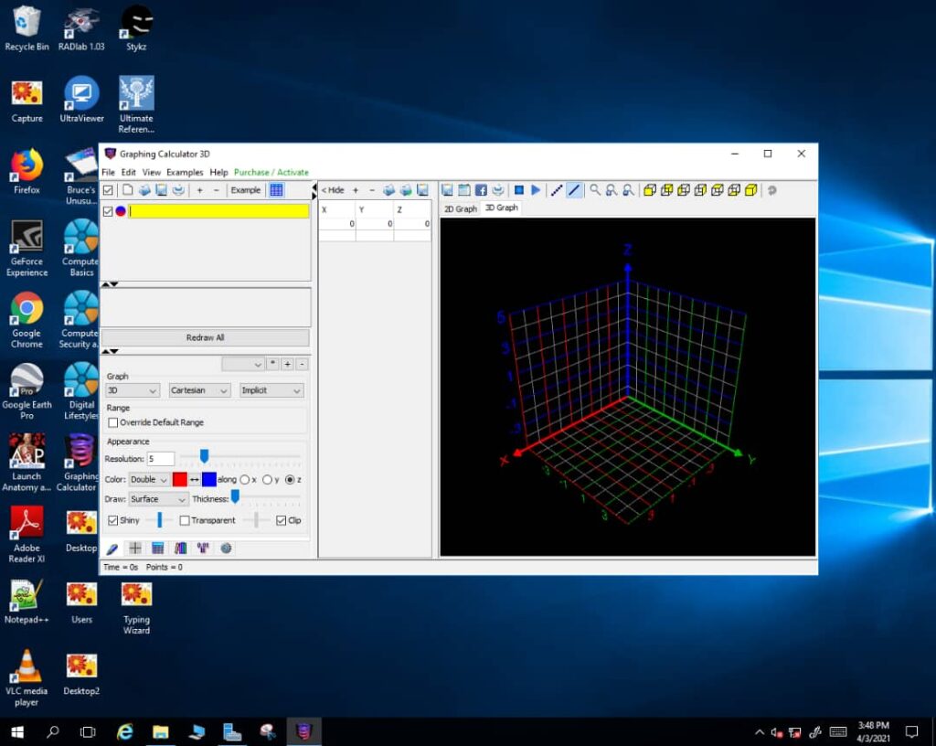Graphing Calculator 3D offline software for mathematics students